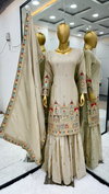 Nsr 811 Chinnon Silk Sharara Readymade Suits Wholesale Market In Surat
